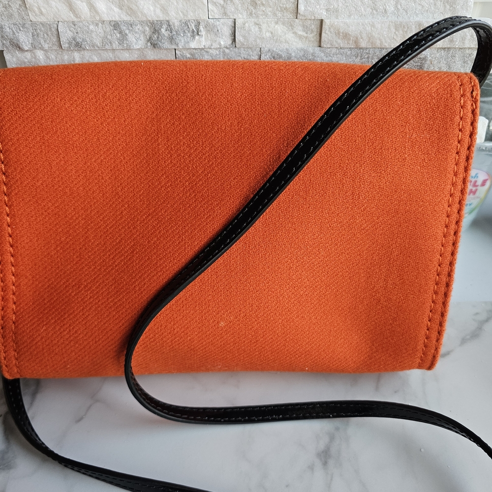 Kate Spade Orange Clutch with Black Accents - Picture 5 of 8